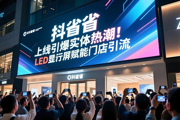 抖音 “抖省省” 上线引爆实体热潮！LED 显示屏赋能门店引流，维康国际助力商家全域增长